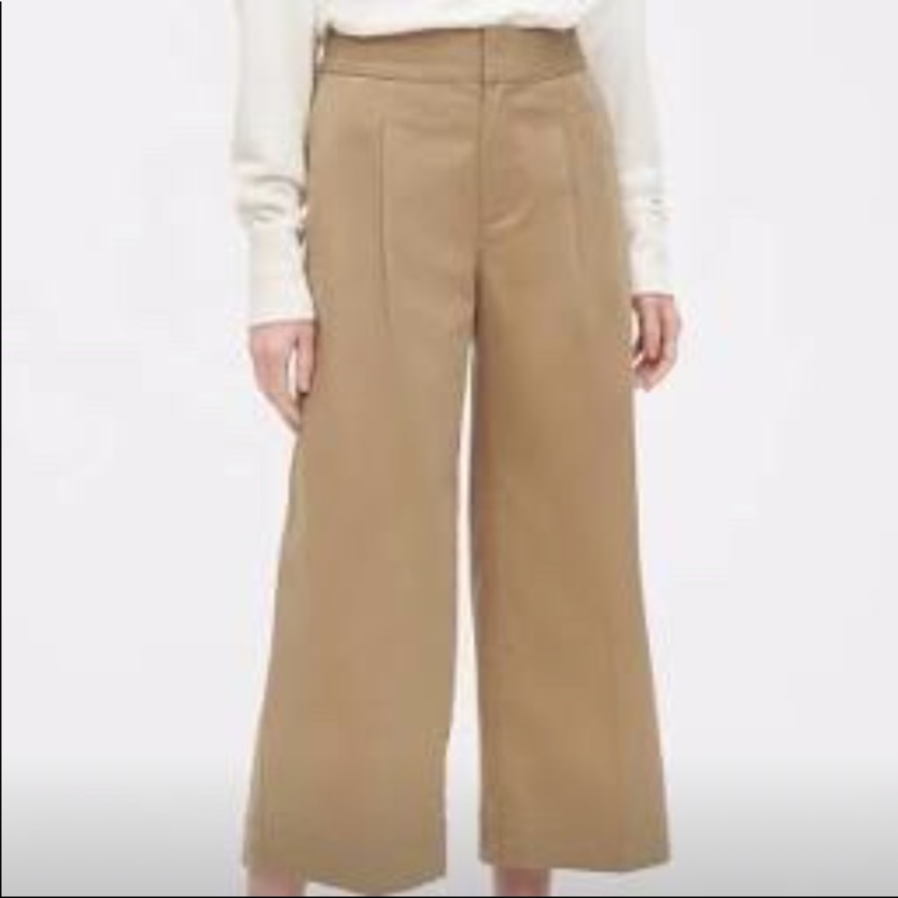 NWT size 6 high rise pleated wide leg Khaki
